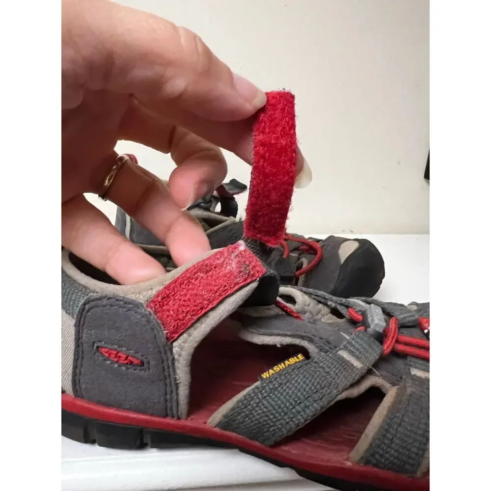 KEEN Kids Newport H2 Waterproof Sport Sandals Gray/Red unisex hiking Size 12